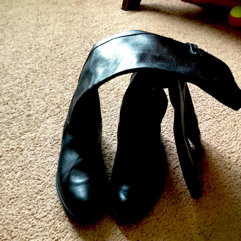 2 pairs Franco Sarto boots.The black were never worn,the brown were lightly worn